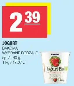 Spar Jogurt Bakoma wybrane rodzaje oferta