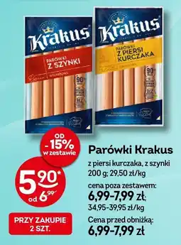 Żabka Parówki Krakus z piersi kurczaka, z szynki oferta