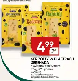 Chata Polska Ser żółty w plastrach Serenada SM Spomlek oferta