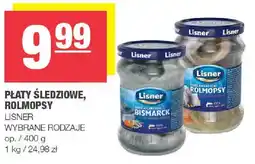 Spar Płaty śledziowe, rolmopsy Lisner wybrane rodzaje oferta