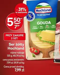 Żabka Ser żółty Hochland Gouda różne rodzaje oferta