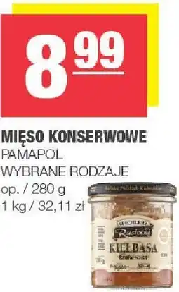 Spar Mięso konserwowe PAMAPOL, wybrane rodzaje oferta