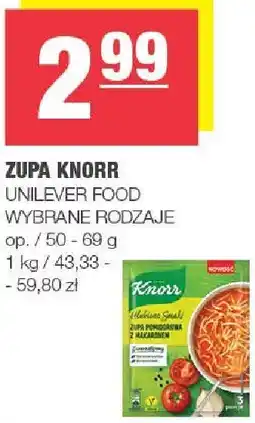 Spar Zupa Knorr UNILEVER FOOD, wybrane rodzaje oferta