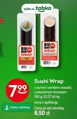 Żabka Sushi Wrap z surimi i serkiem wasabi, z pieczonym łososiem 150 g Żabka oferta