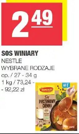 Spar Sos winiary NESTLE, wybrane rodzaje oferta