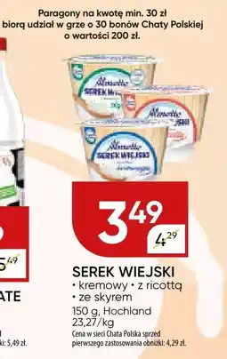 Chata Polska Serek wiejski kremowy z ricottą ze skyrem Hochland oferta