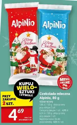 Twój Market Czekolada mleczna Alpinio 80g różne wzory oferta