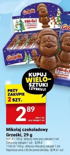 Twój Market Mikołaj czekoladowy Grzeski, 29 g oferta