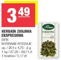 Spar Herbata ziołowa ekspresowa BiFix Pokrzywa oferta