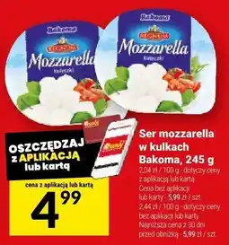 Twój Market Ser mozzarella w kulkach Bakoma, 245 g oferta