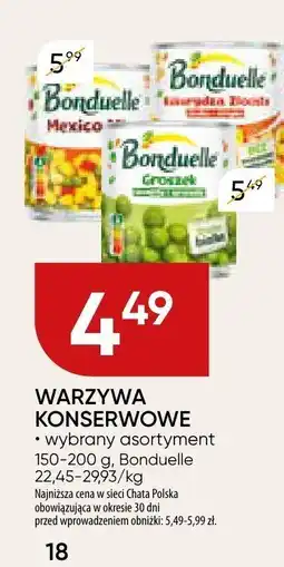 Chata Polska Warzywa konserwowe Bonduelle oferta