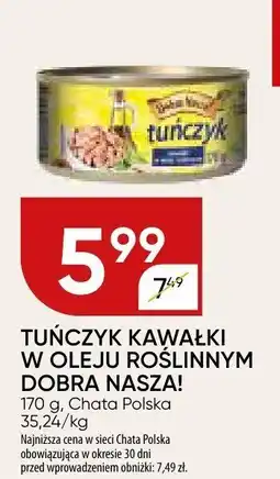 Chata Polska Tuńczyk kawałki w oleju roślinnym dobra nasza Chata Polska oferta