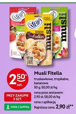 Żabka Musli Fitella truskawkowe, tropikalne, bananowe oferta