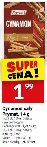 Twój Market Cynamon cały Prymat, 14 g oferta