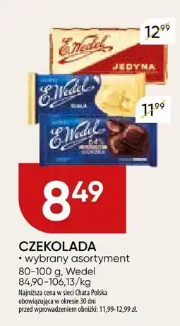 Chata Polska Czekolada wybrany asortyment Wedel oferta
