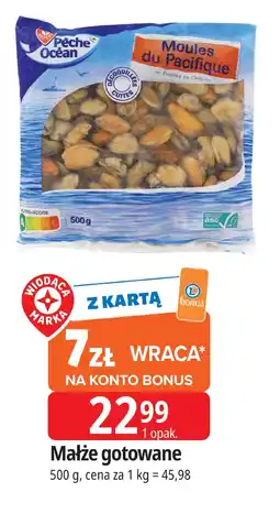 E.Leclerc Małże gotowane Moules du Pacifique Peche Ocean oferta