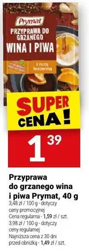 Twój Market Przyprawa do piernika wina i piwa Prymat, 40 g oferta