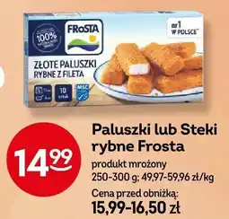Żabka Paluszki lub Steki rybne Frosta produkt mrożony oferta