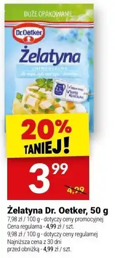 Twój Market Żelatyna Dr. Oetker, 50 g oferta