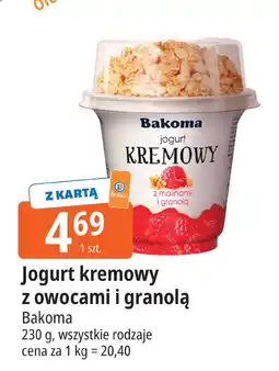 E.Leclerc Jogurt kremowy z owocami i granolą Bakoma oferta