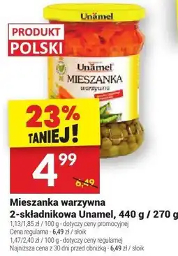 Twój Market Mieszanka warzywna 2-składnikowa Unamel, 440 g / 270 g oferta