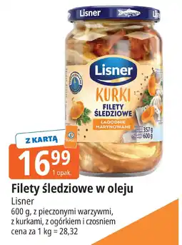 E.Leclerc Filety śledziowe w oleju Lisner z kurkami oferta