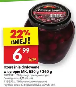 Twój Market Czereśnie drylowane w syropie MK, 680 g / 360 g oferta