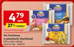Auchan Ser kremowy w plastrach Hochland, różne rodzaje oferta