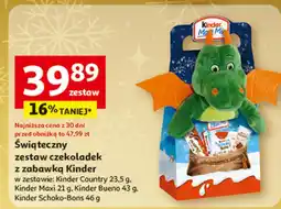 Auchan Świąteczny zestaw czekoladek z zabawką Kinder oferta