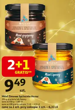 Auchan Miód Zimowa Spiżarnia Huzar 250 g, grzeczny lub lipowy oferta