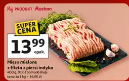Auchan Mięso mielone z fileta z piersi indyka Dział Samoobsługi oferta