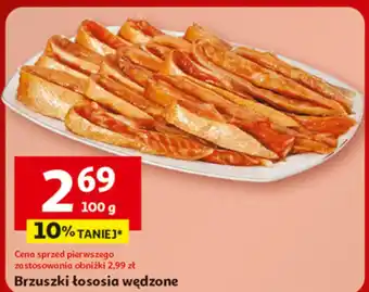 Auchan Brzuszki łososia wędzone 100g Auchan oferta