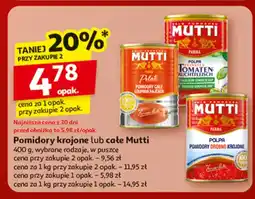 Auchan Pomidory krojone lub całe Mutti w puszce oferta