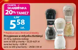 Auchan Przyprawa w młynku Kotányi wybrane rodzaje oferta