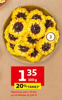 Auchan Ciastka słoneczka kruche z marmoladą Auchan oferta