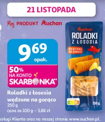 Auchan Roladki z łososia nadziane na gorąco Auchan oferta
