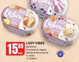 Chorten Lody vibes Bakaliowe, Śmietanka & Jagoda, Wanilia & Słony Karmel 1l Koral oferta