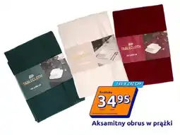 Action Aksamitny obrus w prążki oferta