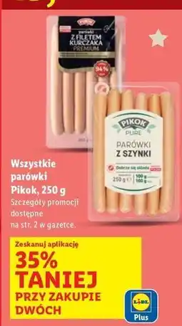 Lidl Parówki z filetem kurczaka Pikok oferta