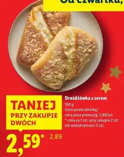 Lidl Droźdżówka z serem oferta