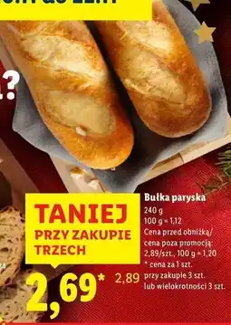 Lidl Bułka paryska oferta