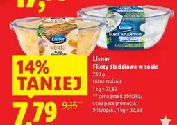 Lidl Filety śledziowe w sosie jogurtowym Lisner oferta