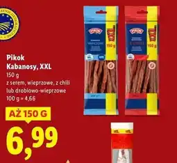Lidl Kabanosy drobiowo-wieprzowe xxl Pikok oferta