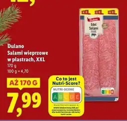 Lidl Salami premium plastry Dulano oferta