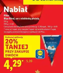 Lidl Ser dojrzewający rival Pilos oferta