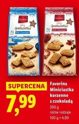 Lidl Ciastka korzenne z mleczną czekoladą Favorina oferta