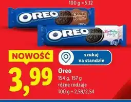 Lidl Ciastka birthday party kakaowe z nadzieniem o smaku karmelowym i kolorowymi płatkami Oreo oferta