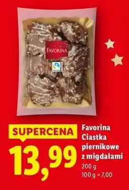 Lidl Pierniki z migdałami w czekoladzie mlecznej Favorina oferta