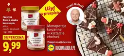 Lidl Krem o smaku korzennym crunchy Favorina oferta