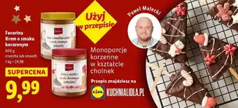 Lidl Krem o smaku korzennym crunchy Favorina oferta